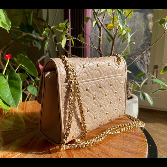 Tory Burch Leather Fleming Convertible Small ShoulderBag With Studs Pink Blush - Picture 7 of 14